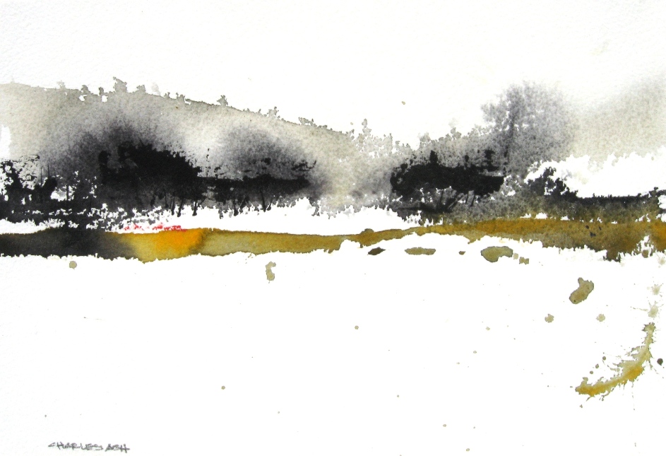 witer storm original watercolor