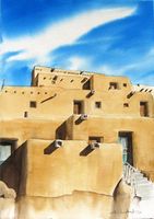 west side of Taos Pueblo in New Mexico